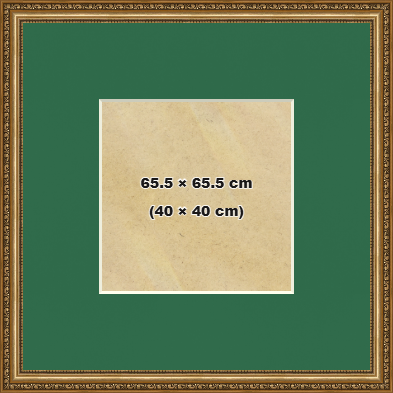 Ornate Gold 65.5x65.5 cm Picture Frame with (40.00x40.00 cm) Emerald mount