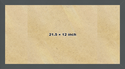 Modern Sleek Dark Grey 21.5x12 Picture Frame 