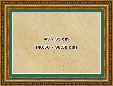 Ornate Gold 43x33 cm Picture Frame with (40.50x30.50 cm) Emerald mount