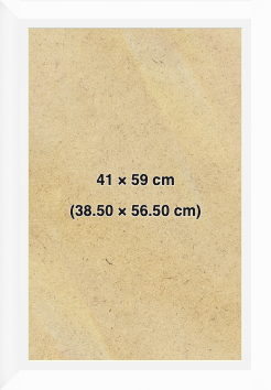 Modern Sleek White 59x41 cm Picture Frame with (56.50x38.50 cm) White mount