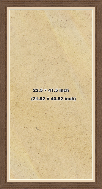 Classic Frame Walnut 41.5x22.5 Picture Frame with (40.52x21.52) Ivory mount