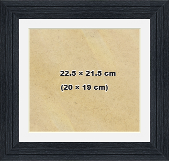 Modern Step Black 22.5x21.5 cm Picture Frame with (20.00x19.00 cm) White mount