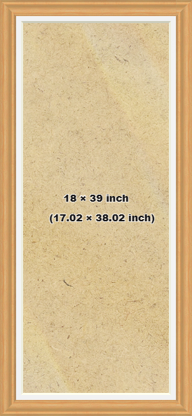 Imperial Frames Country Pine 39x18 Picture Frame with (38.02x17.02) White mount