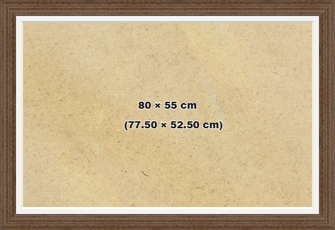 Classic Frame Walnut 80x55 cm Picture Frame with (77.50x52.50 cm) White mount