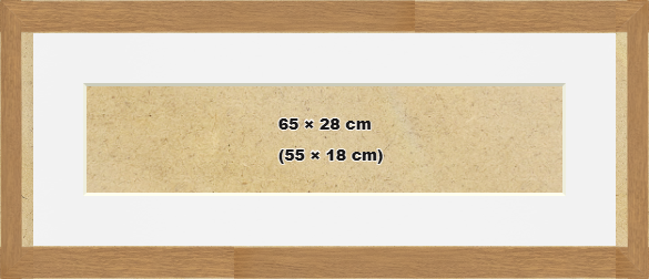 Modern Frames Oak 65x28 cm Picture Frame with (55.00x18.00 cm) White mount